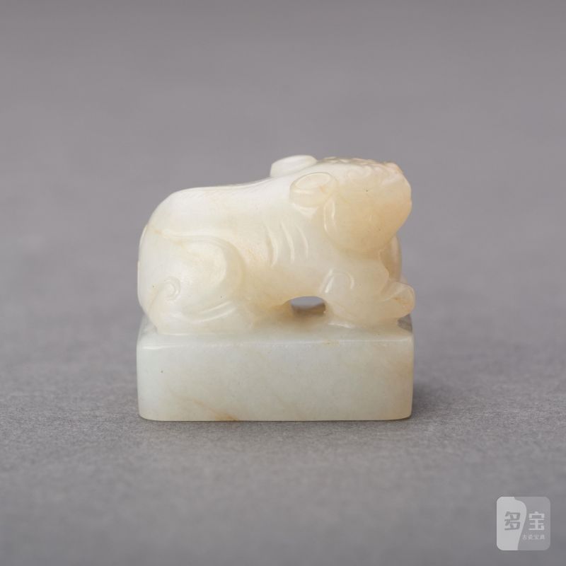    明 白玉獸鈕印 - 图4